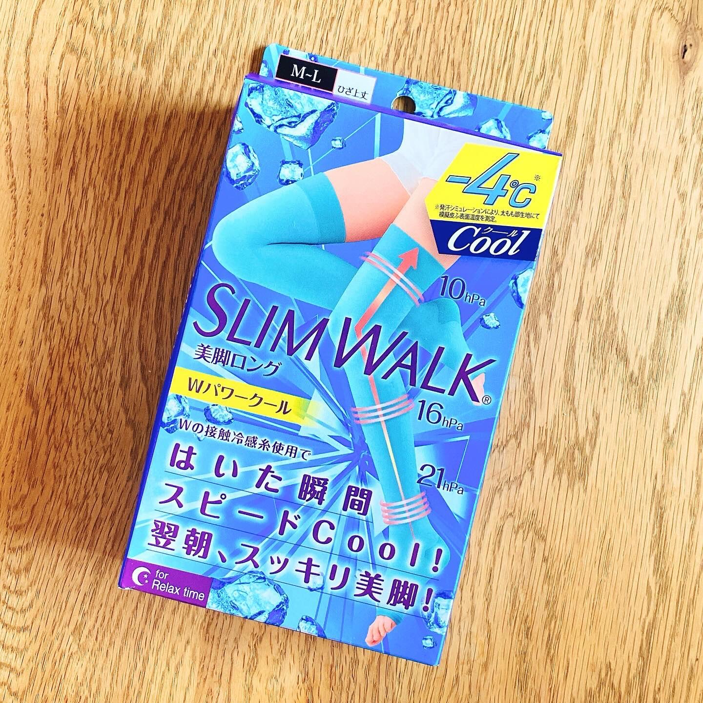 美脚ロング 朝までクール ライトブルー(M〜L)/SLIMWALK/着圧ソックス・レギンスを使ったクチコミ（1枚目）