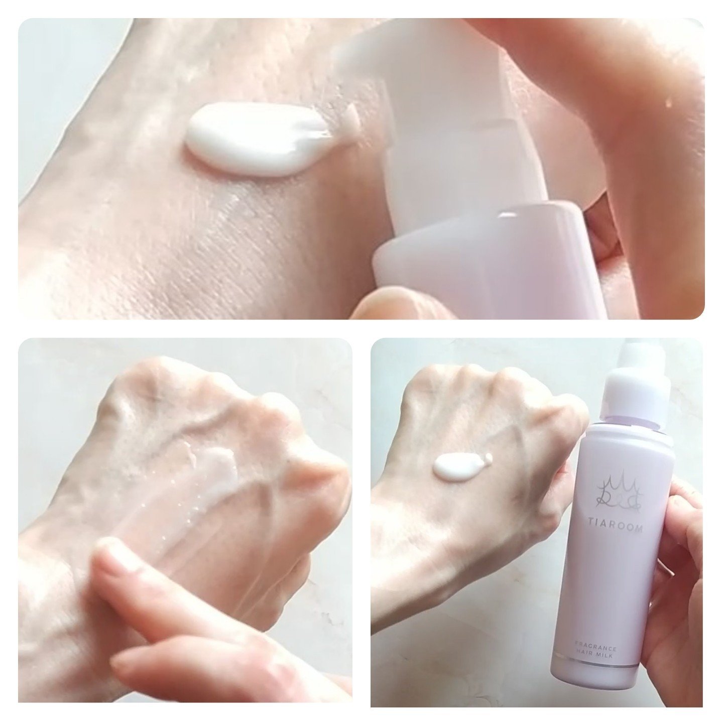フレグランスヘアミルク ホワイトブーケ/TIAROOM/ヘアミルクを使ったクチコミ（3枚目）
