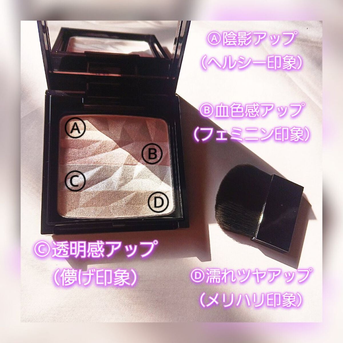 オーロラライズグロウハイライター/KATE/パウダーハイライトを使ったクチコミ(2枚目)