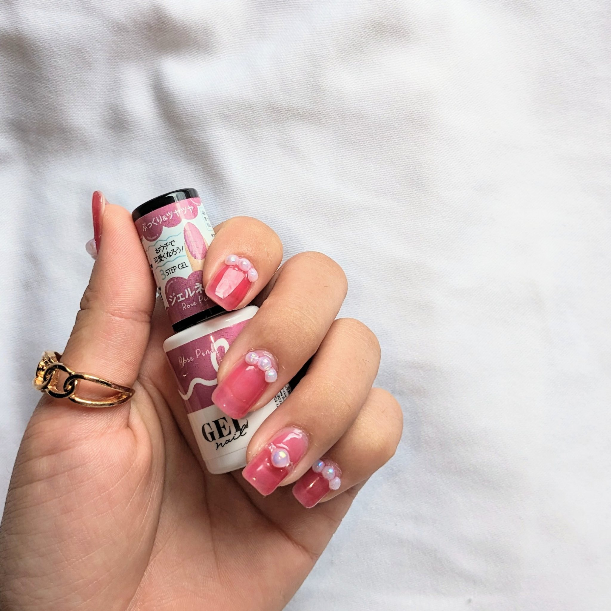 BRG ジェルネイル 24 ローズピンク/DAISO/ジェルネイルを使ったクチコミ（1枚目）