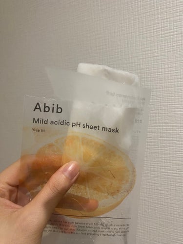 Abib  弱酸性pHシートマスク 柚子フィットのクチコミ「Abib Mild acidic pH sheet mask Yuja fit

Abib
弱.....」（3枚目）