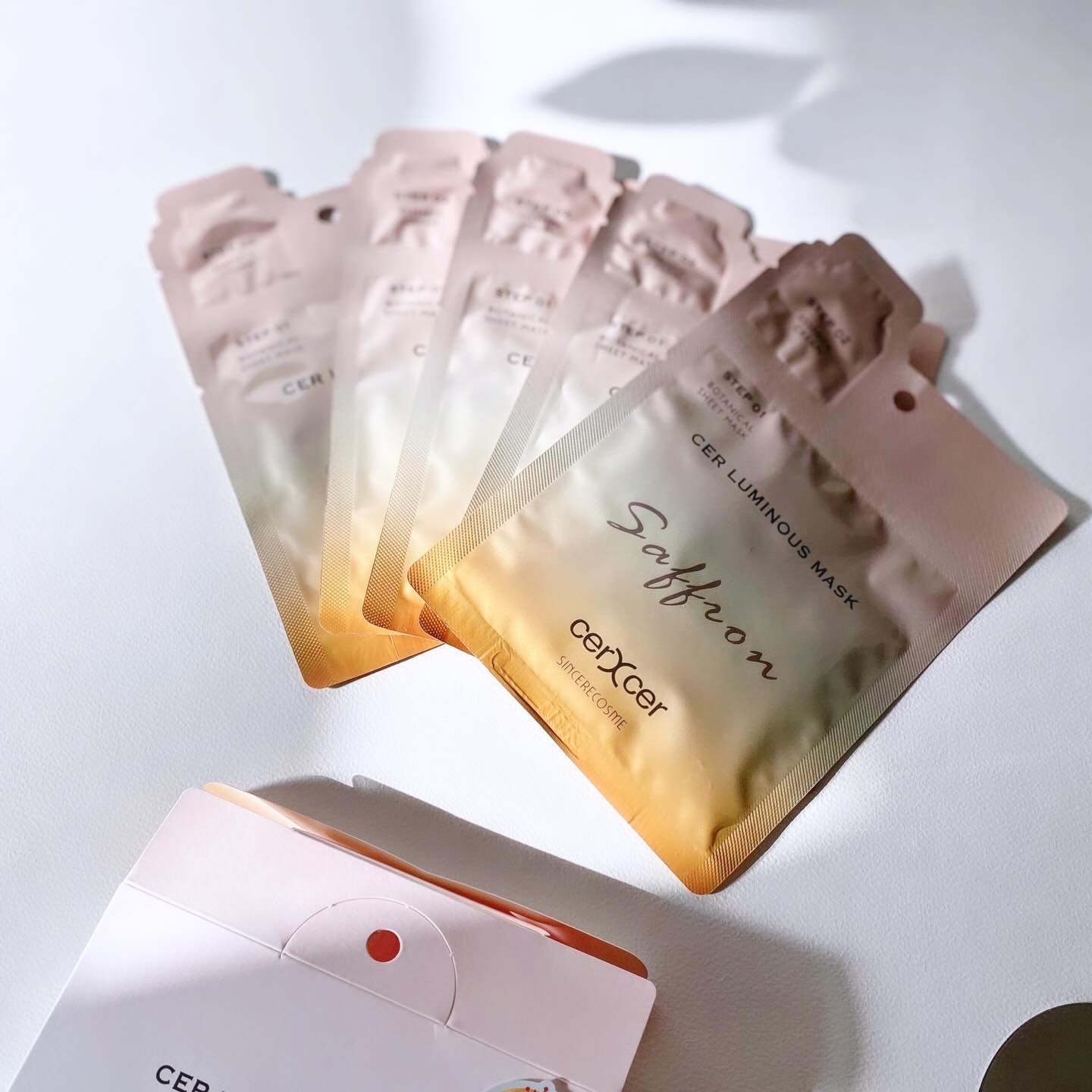 ルミナスマスク   (ケアクリーム付き)  5枚入（箱あり）/cerXcer/シートマスク・パックを使ったクチコミ（2枚目）
