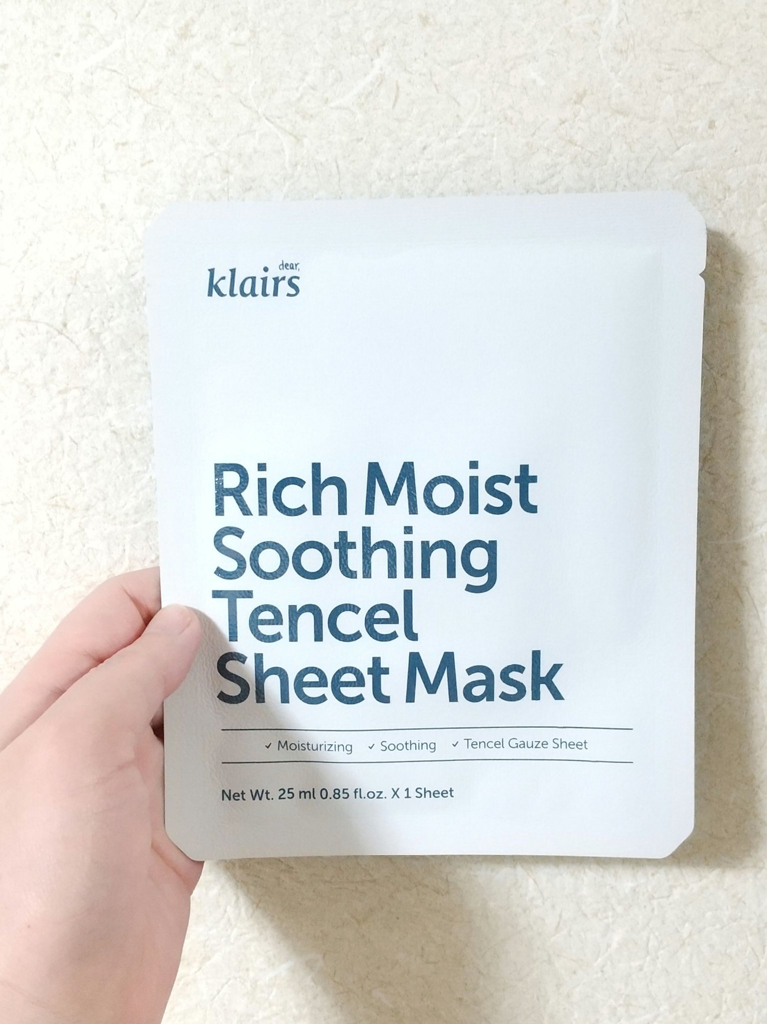 リッチモイストスージングテンセルシートマスク(25ml)/Klairs/シートマスク・パックを使ったクチコミ（1枚目）