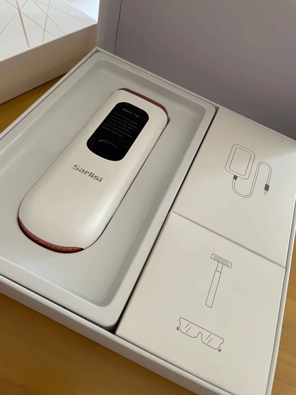 Sarlisi 脱毛器 冷感 家庭用のクチコミ「脱毛サロンに通って居ましたが行けなくなったので購入しました。

それを踏まえてやっておいた.....」（2枚目）