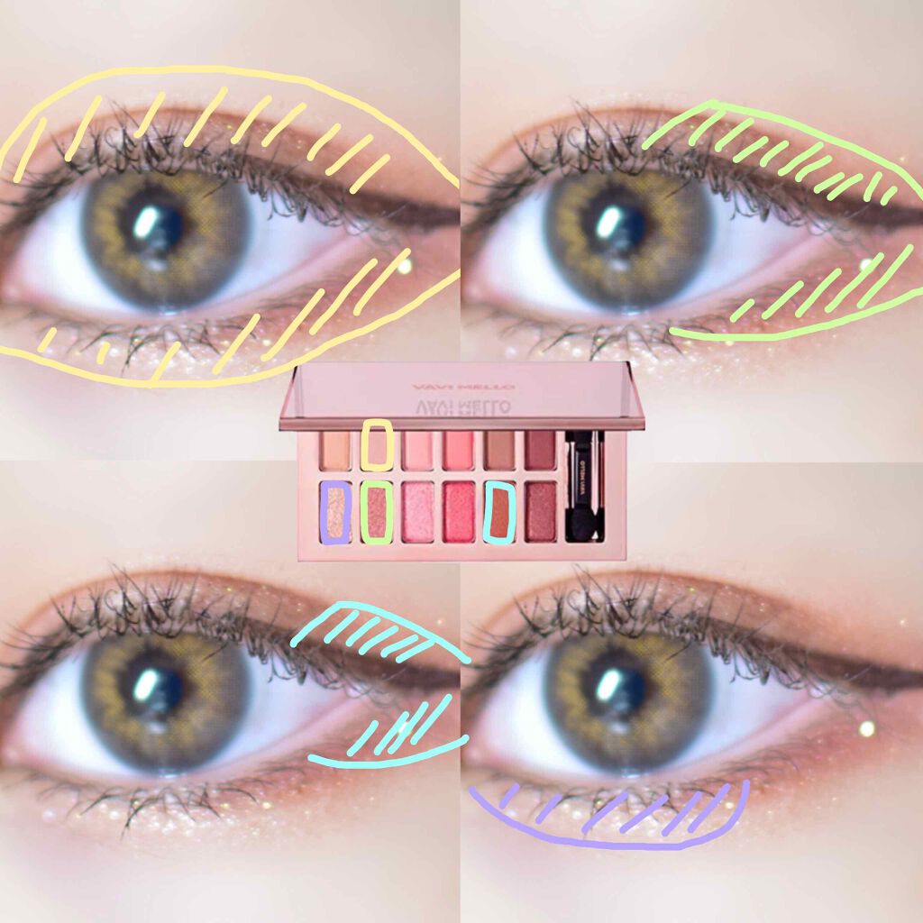 バレンタインボックス3ローズモーメント/VAVI MELLO/アイシャドウパレットを使ったクチコミ（2枚目）