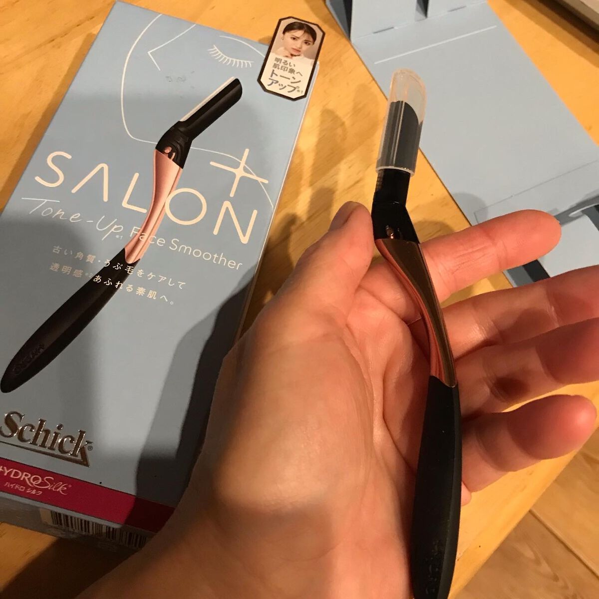 サロンプラス トーンアップ フェイススムーサー ホルダー(刃付き)/サロンプラス/シェーバーを使ったクチコミ(2枚目)