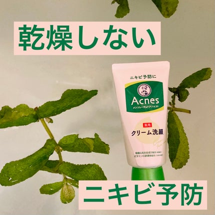 メンソレータムアクネス 薬用クリーム洗顔/メンソレータム アクネス/洗顔フォームを使ったクチコミ(1枚目)