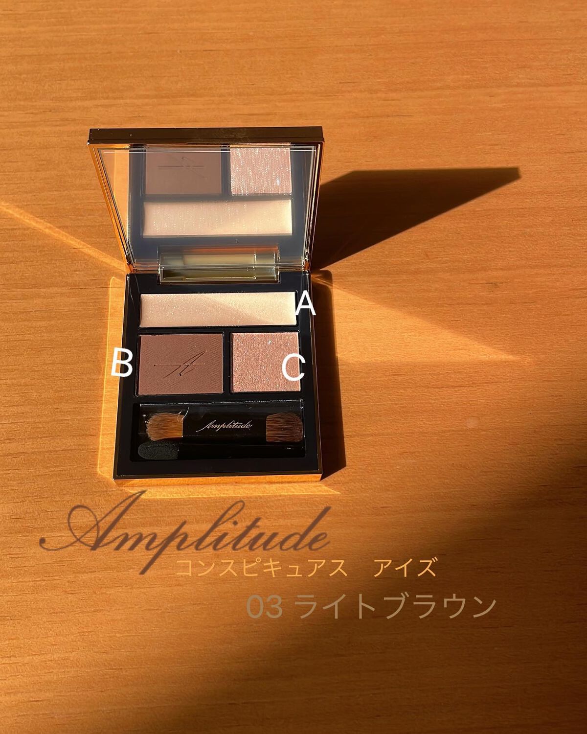 コンスピキュアス アイズ 03 ライトブラウン/Amplitude/アイシャドウパレットを使ったクチコミ（1枚目）