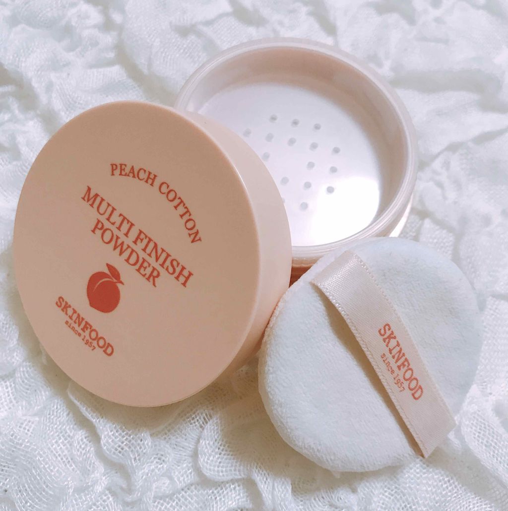 ピーチコットン マルチフィニッシュパウダー/SKINFOOD/ルースパウダーを使ったクチコミ(2枚目)