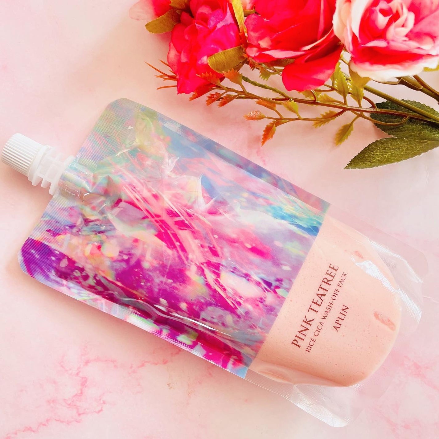 ピンクティーツリーライスシカウォッシュオフパック/APLIN/洗い流すパック・マスクを使ったクチコミ(1枚目)