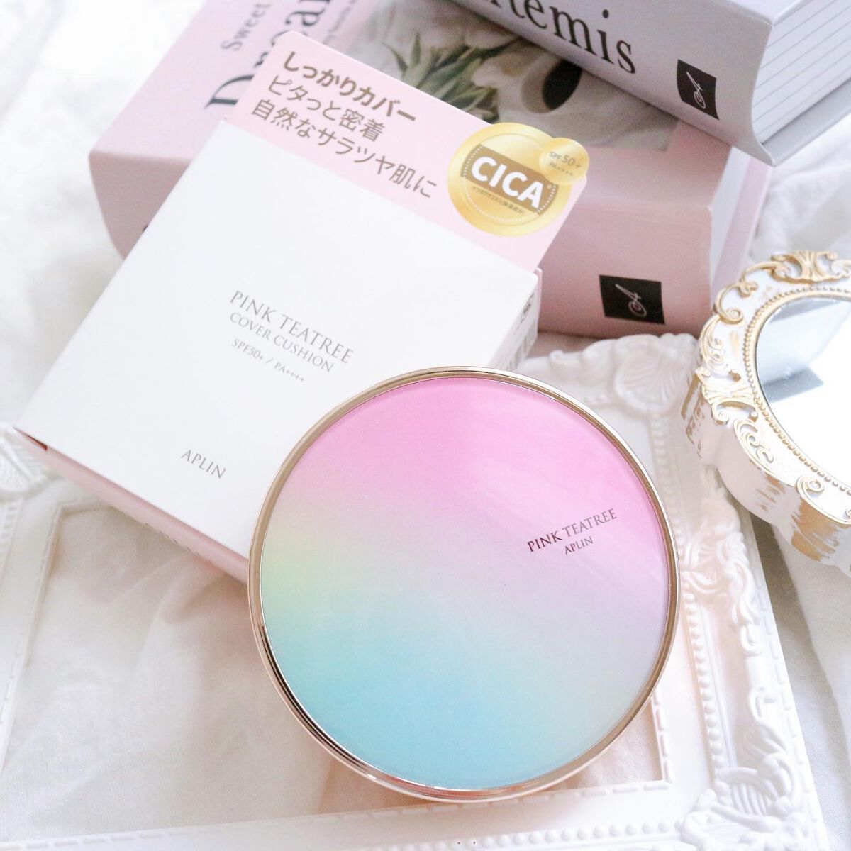 ピンクティーツリーカバーアップグロウクッション/APLIN/クッションファンデーションを使ったクチコミ（2枚目）