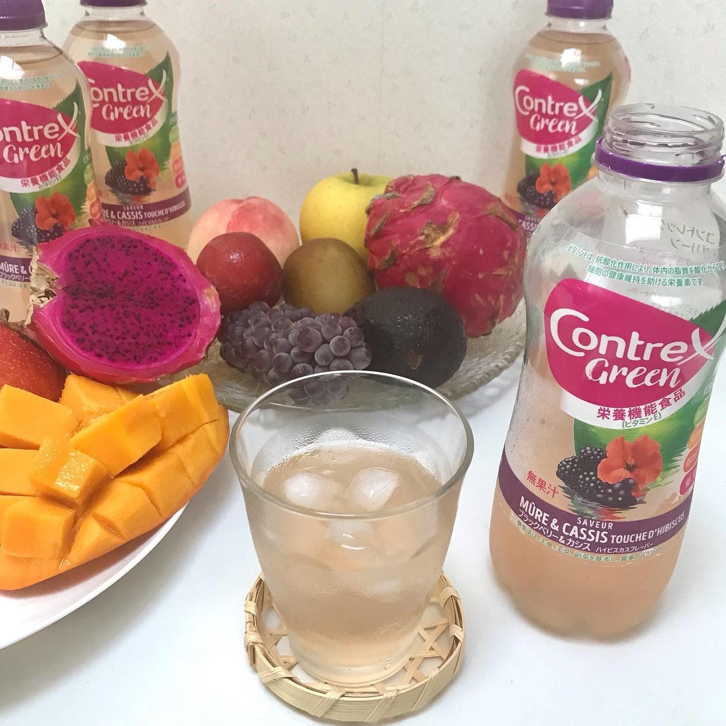 Contrex Green ブラックベリー&カシス ハイビスカスフレーバー/コントレックス/ドリンクを使ったクチコミ(2枚目)