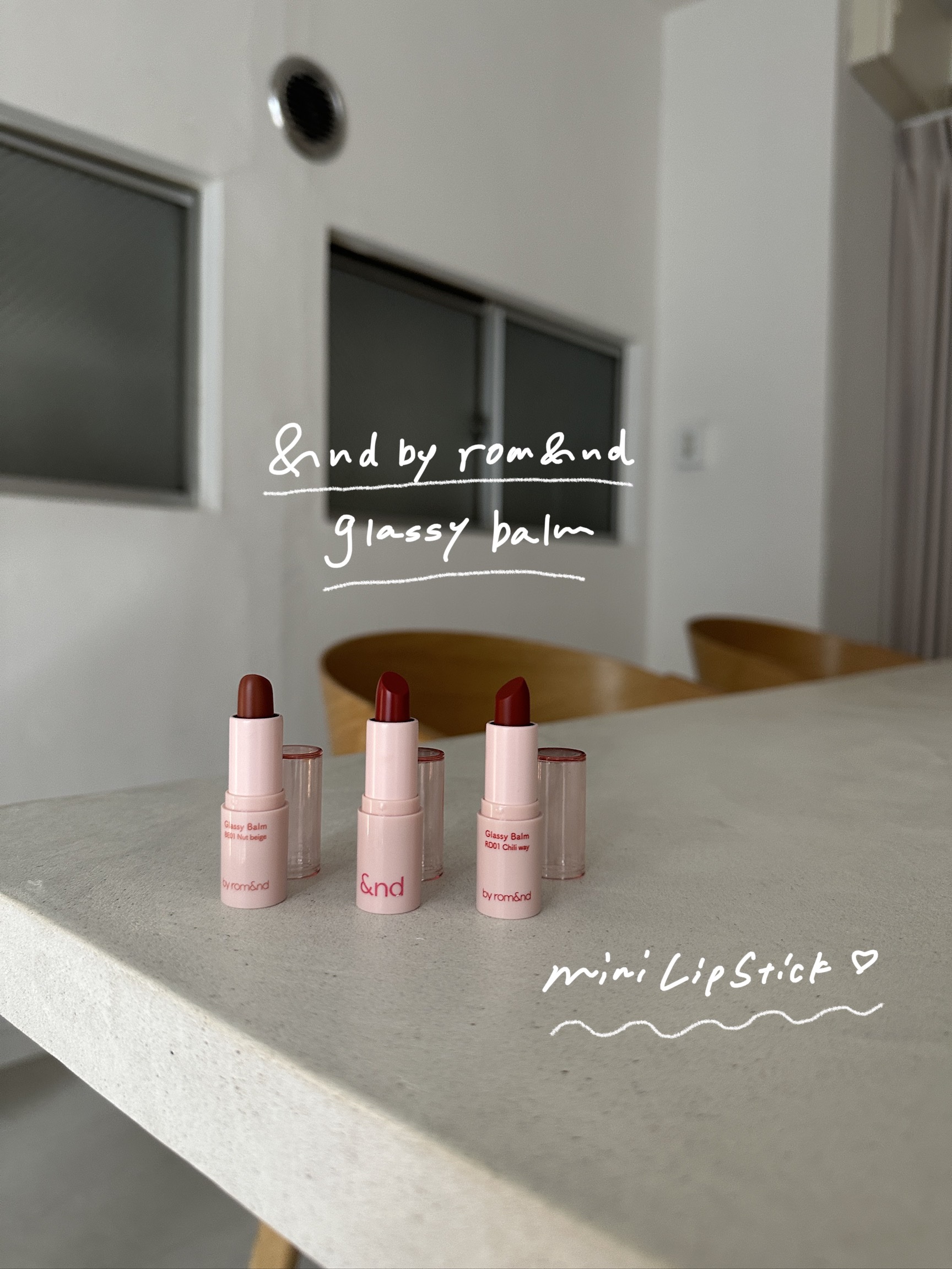 アンドバイロムアンド グラッシーバーム/&nd by rom&nd/口紅を使ったクチコミ（1枚目）