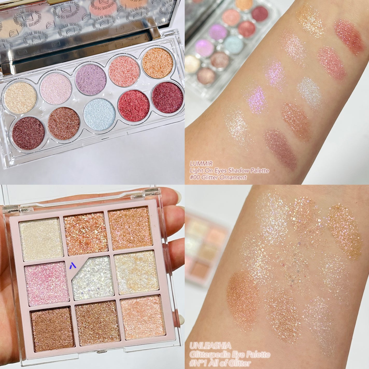 グリッターペディアアイパレット/unleashia/アイシャドウパレットを使ったクチコミ(2枚目)