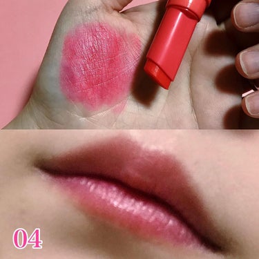 WATER DROP tint bomb 04 Grapefruit Water/HOLIKA HOLIKA/リップグロスを使ったクチコミ（3枚目）