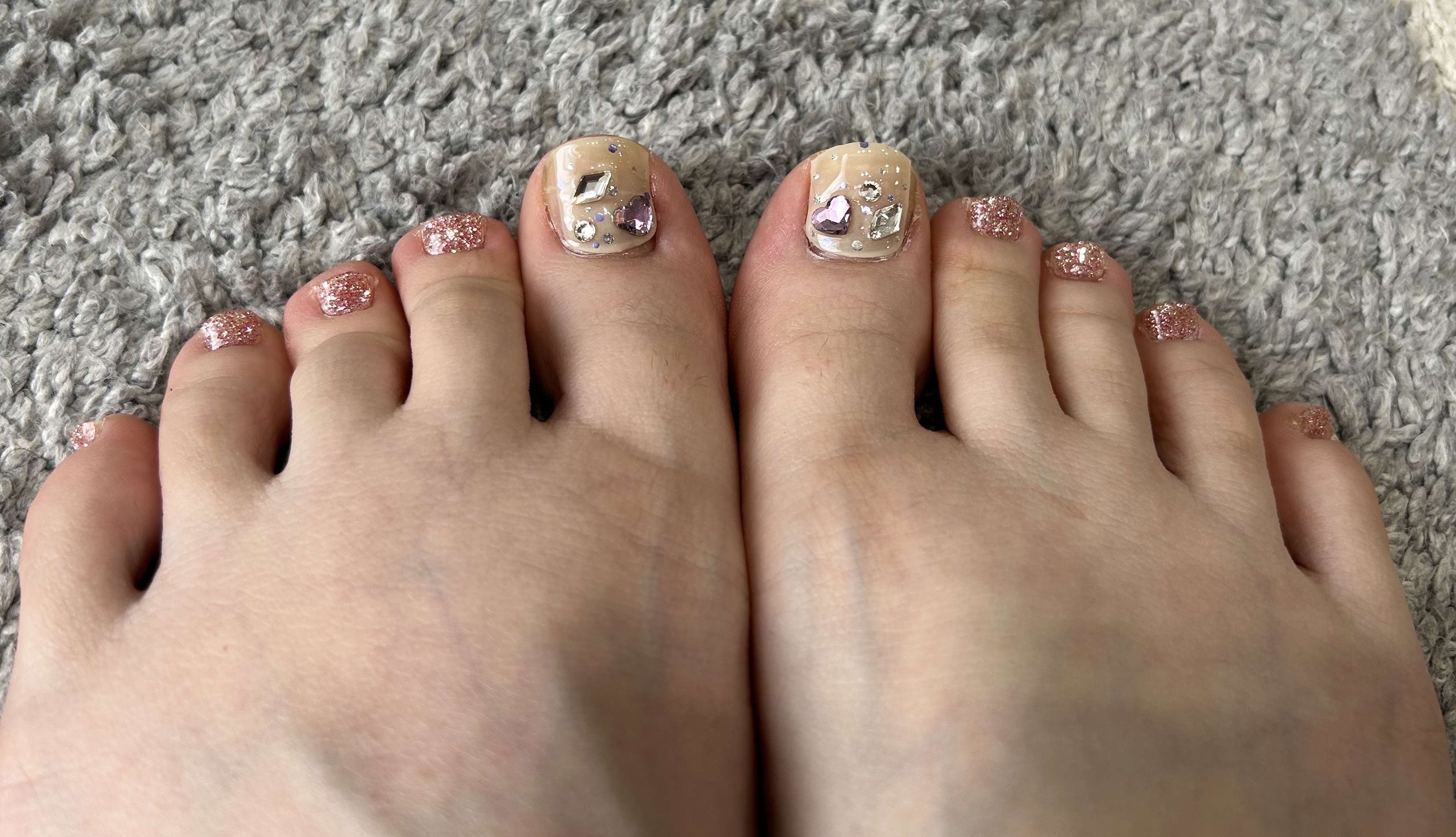 セミキュアジェルネイル(ペディキュア)/ohora/ネイルシールを使ったクチコミ（1枚目）