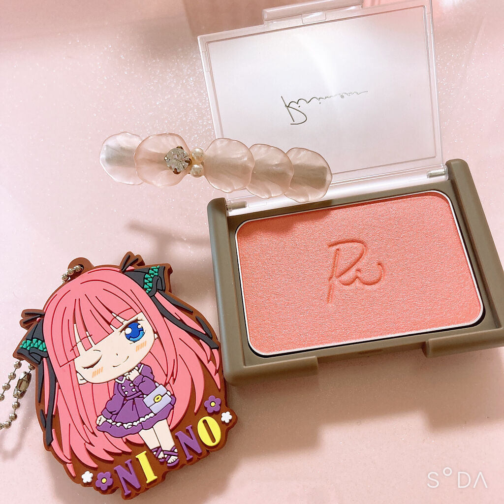 ヴェールグロウチーク 02 キューピッドピンク/Ririmew/パウダーチークを使ったクチコミ（2枚目）