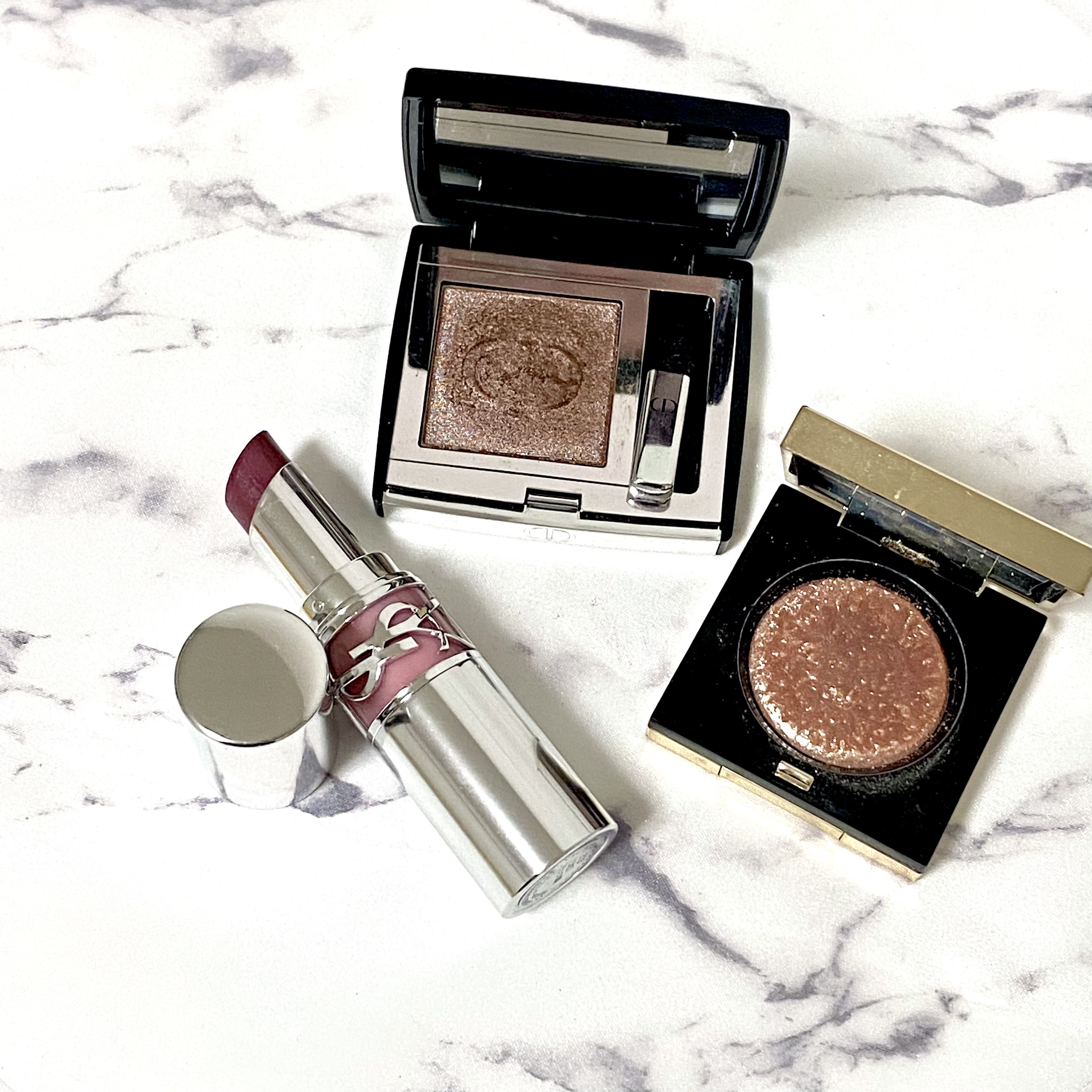 YSL ラブシャイン リップスティック 203	 BLUSHED MALLOW ブラッシュド マーロウ/YVES SAINT LAURENT BEAUTE/口紅を使ったクチコミ（1枚目）