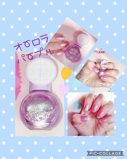 #サンリオネイル,#パープルネイル,#パール感ネイルのネイルデザイン