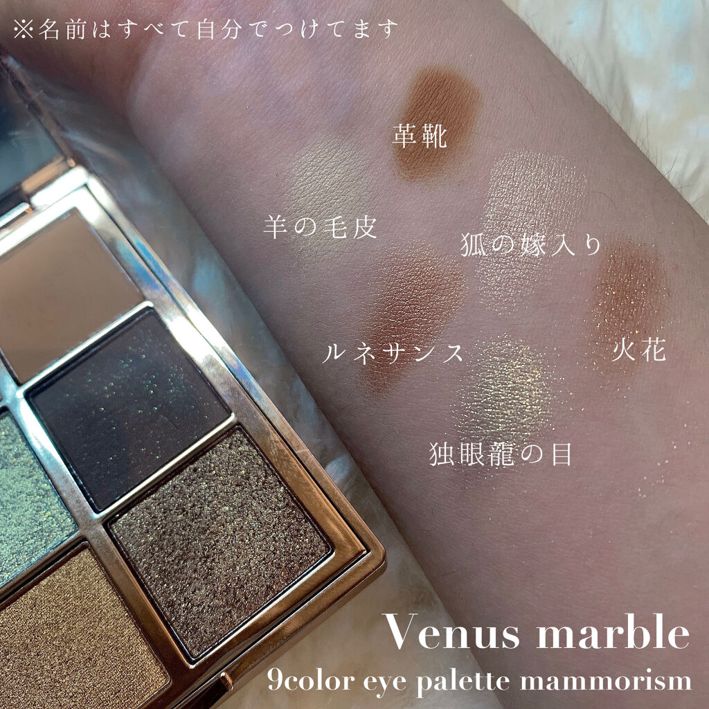 VenusMarble 9色アイシャドウパレット/Venus Marble/アイシャドウパレットを使ったクチコミ（3枚目）