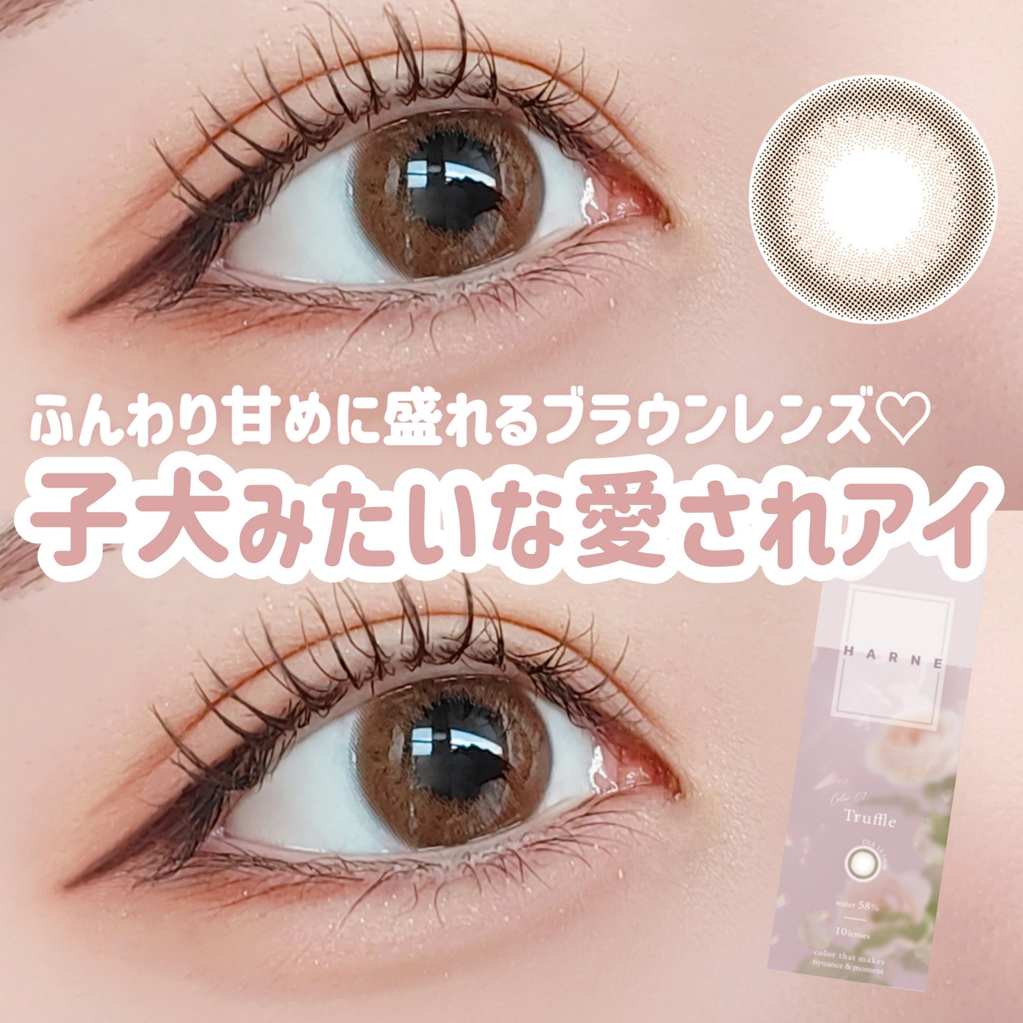 HARNE 1day/HARNE/ワンデー（１DAY）カラコンを使ったクチコミ（1枚目）