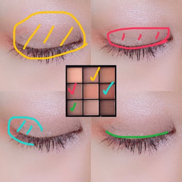 UR GLAM　BLOOMING EYE COLOR PALETTE 04/U R GLAM/パウダーアイシャドウを使ったクチコミ（2枚目）