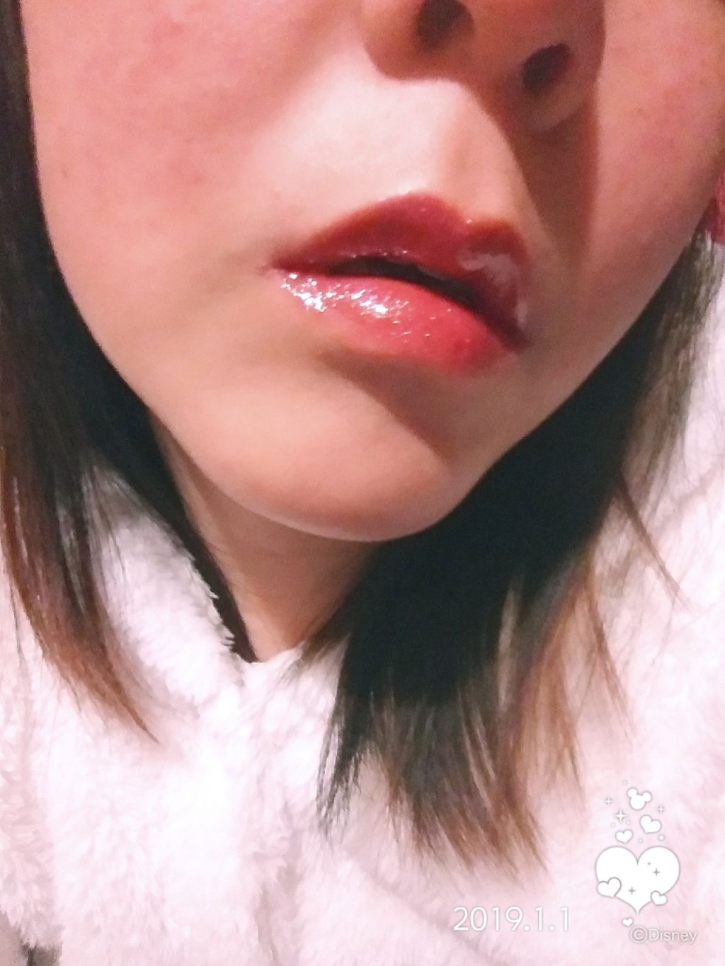 LIP38℃ +UnFrame<ホログラフィック>/UZU BY FLOWFUSHI/リップグロスを使ったクチコミ(3枚目)