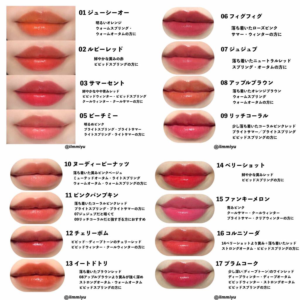 ジューシーラスティングティント/rom&nd/リップティントを使ったクチコミ(3枚目)