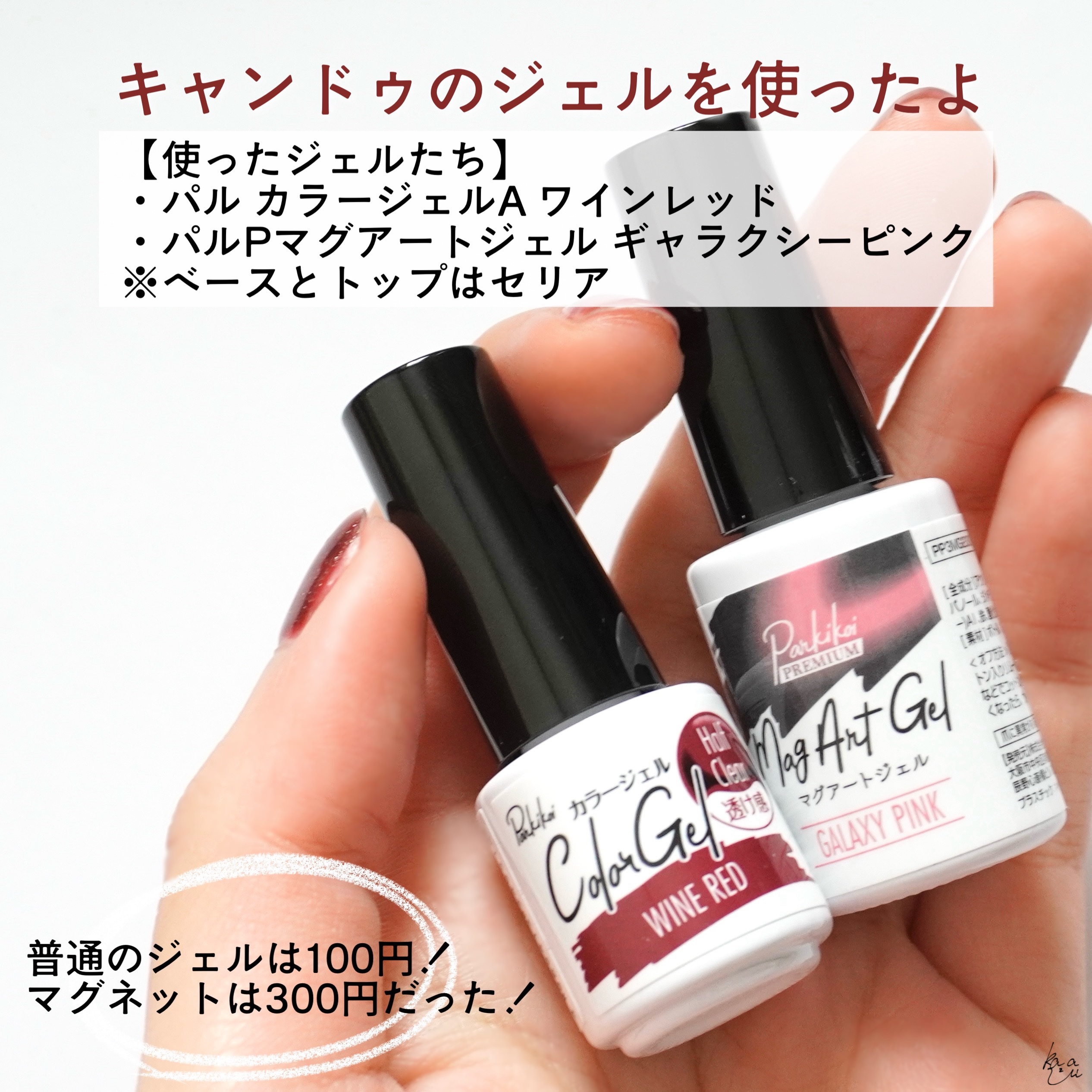 parkikoiのジェルネイル パル カラージェル＆パルP マグアート