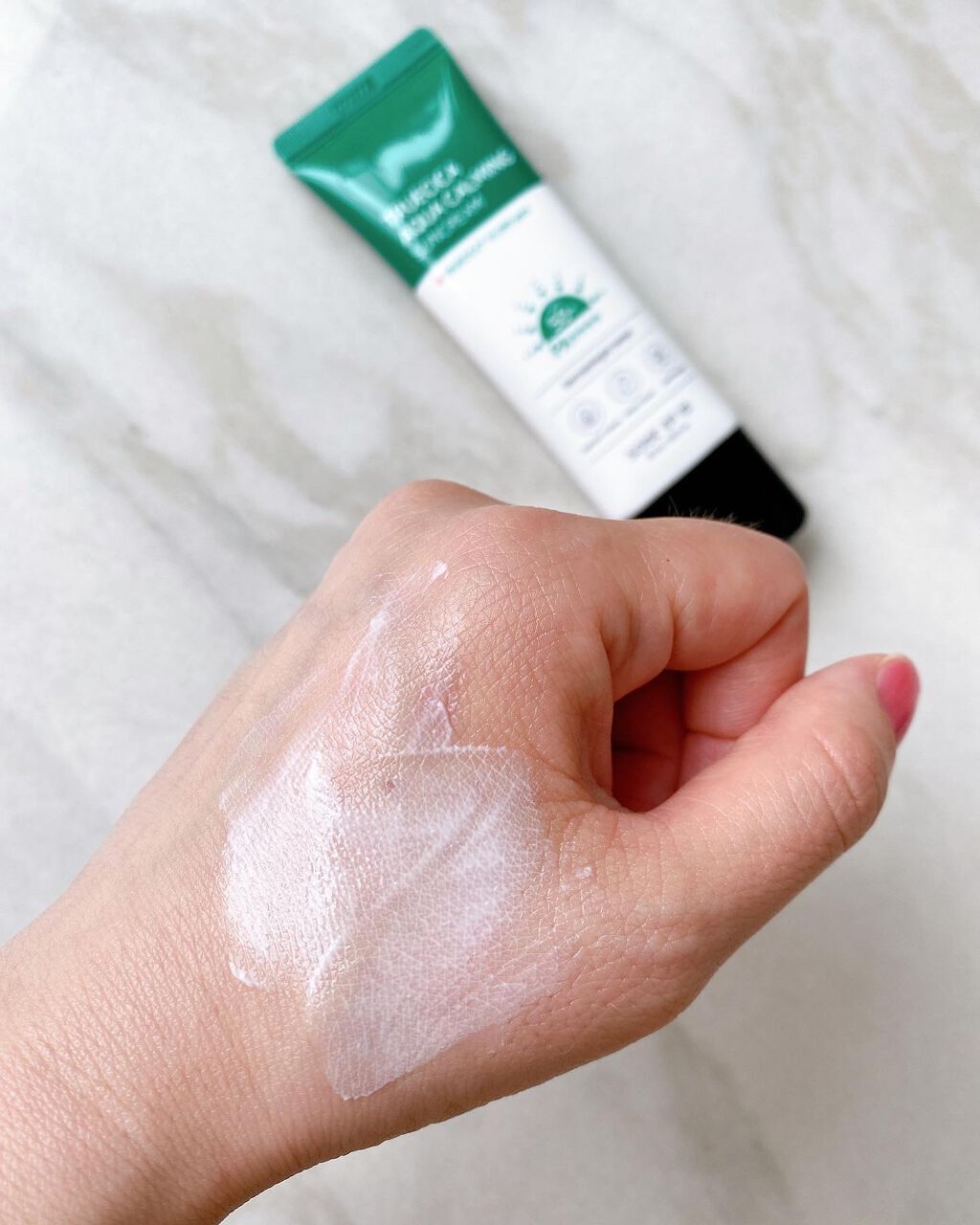 TRUECICA アクアカーミング日焼け止め/SOME BY MI/日焼け止めクリームを使ったクチコミ(3枚目)