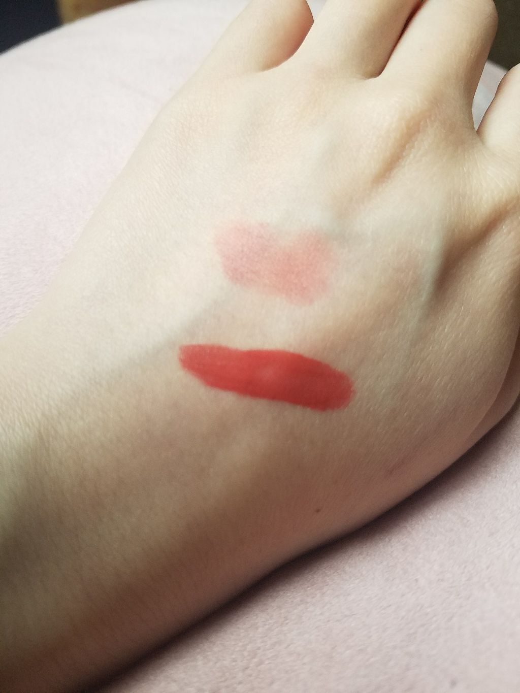 リップティントマット 01 コーラル/キャンメイク/リップグロスを使ったクチコミ（2枚目）