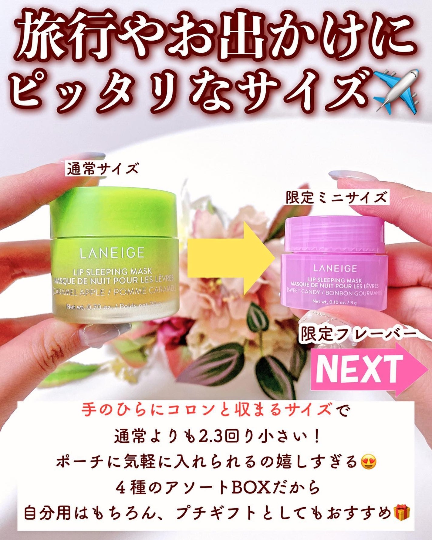リップスリーピングマスク ドリーミーリップキット/LANEIGE/その他キットセットを使ったクチコミ(3枚目)