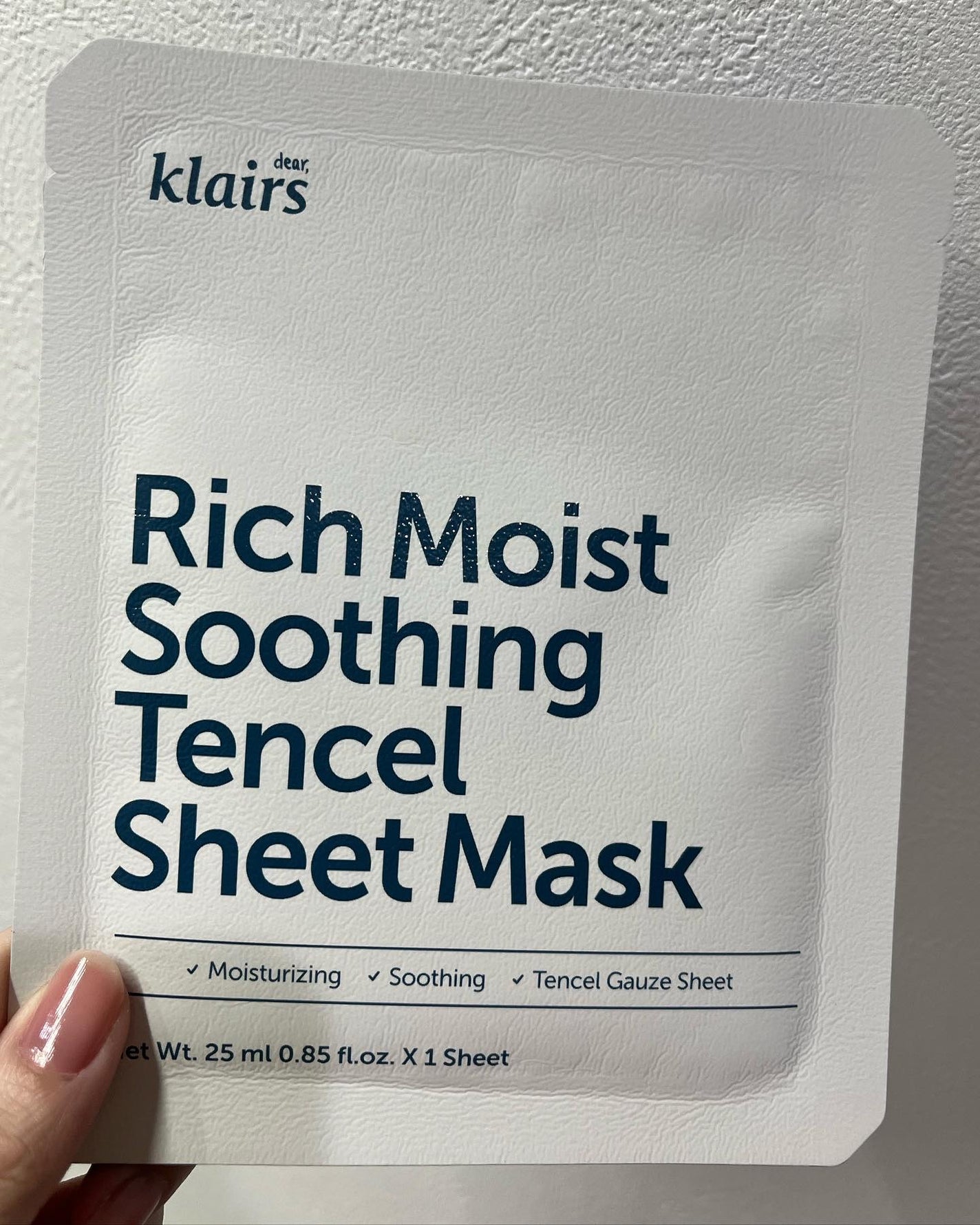 リッチモイストスージングテンセルシートマスク(25ml)/Klairs/シートマスク・パックを使ったクチコミ(1枚目)