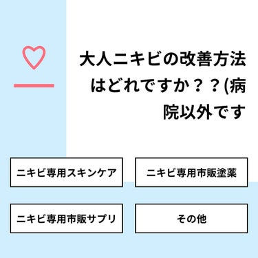 asamiek on LIPS 「【質問】大人ニキビの改善方法はどれですか？？(病院以外です【回..」（1枚目）