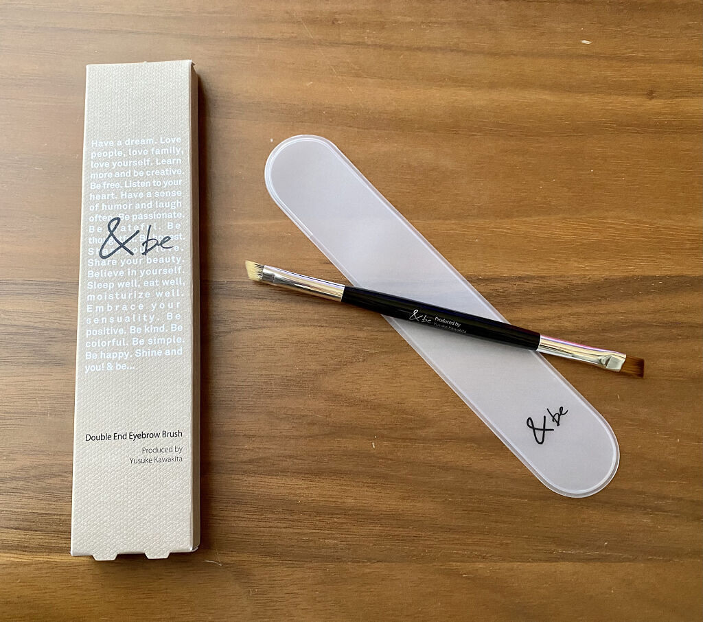 ダブルエンドアイブロウブラシ熊野筆/＆be/メイクブラシを使ったクチコミ（1枚目）