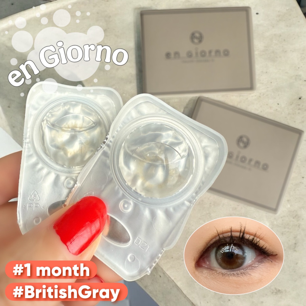 アンジョルノ/en Giorno/カラーコンタクトレンズを使ったクチコミ（1枚目）