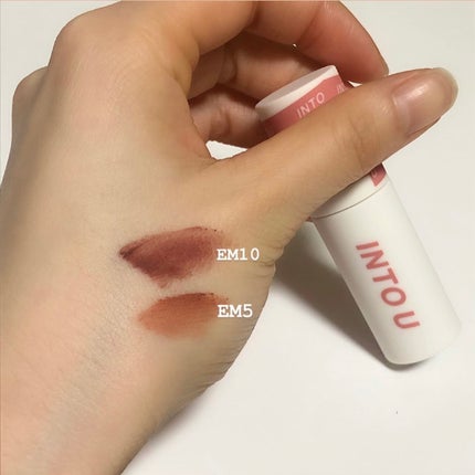 スーパーマットリップ&チークマッド/INTO U/口紅を使ったクチコミ(4枚目)