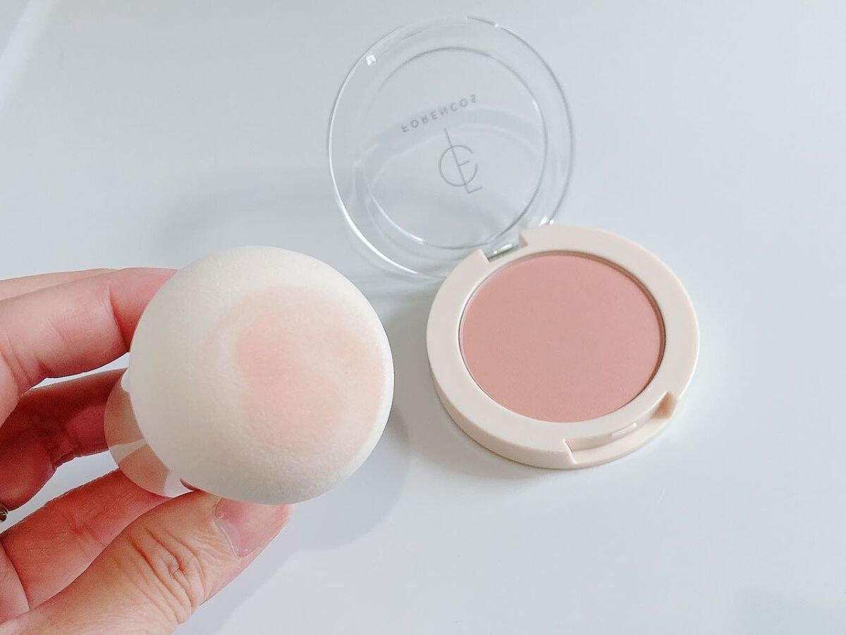 ベアブラッシャー パフ付き/フォレンコス/パウダーチークを使ったクチコミ(3枚目)