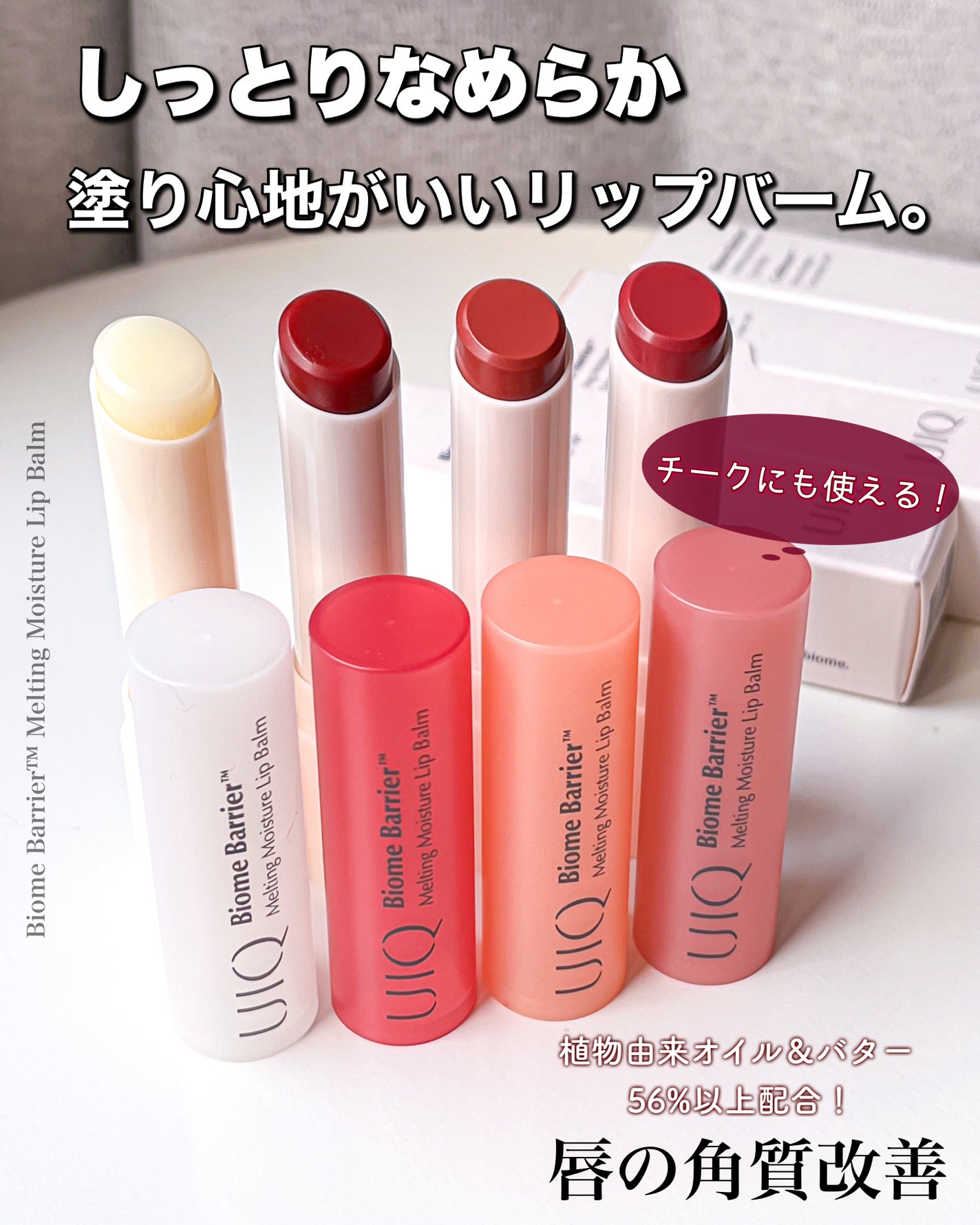 バイオームバリアメルティングモイスチャーリップバーム/UIQ/リップバームを使ったクチコミ(1枚目)