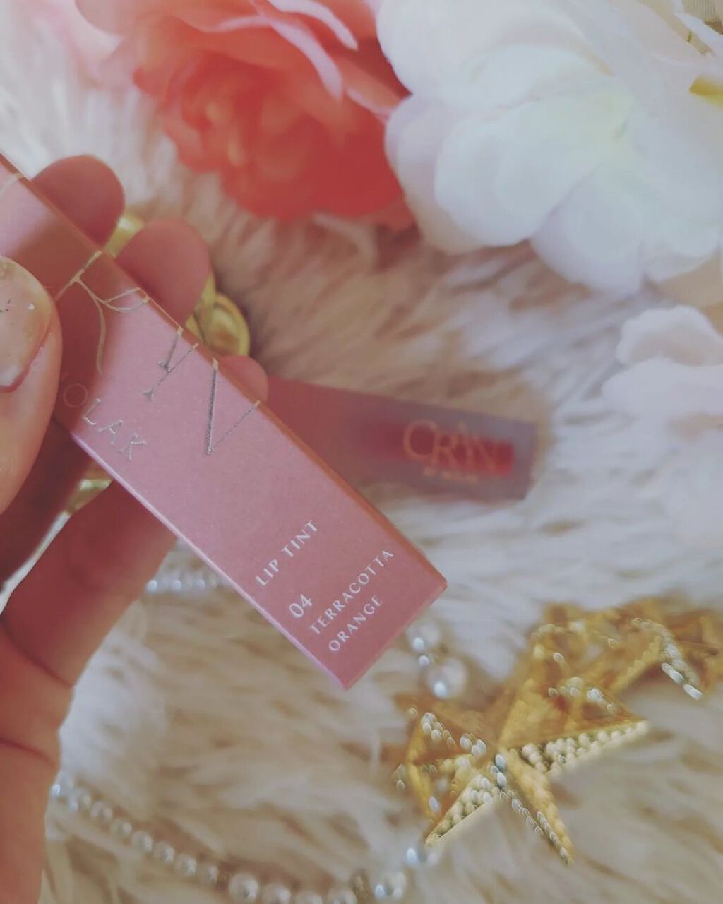 BLOOM JELLY TINT  04 Terracotta Orange/CRAN BY MOLAK /口紅を使ったクチコミ（3枚目）