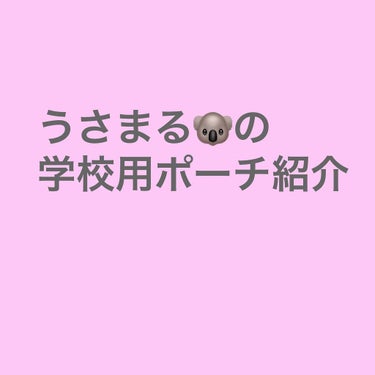 うさまる🐨です✨

今回は学校用ポーチの紹介をしたいと思います！

私は女子力が低いので参考になれば嬉しいです(*´-`*)



①ホコリ取りブラシ
制服のホコリをとるために使っています！
あと、鏡も