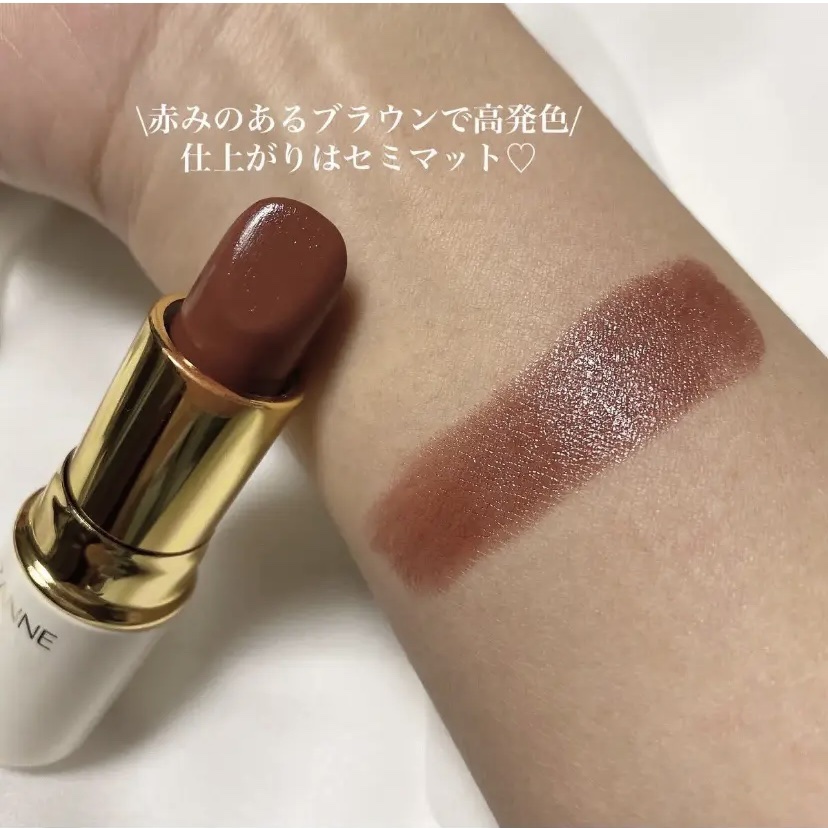 ラスティング リップカラーN 105 ブラウン系/CEZANNE/口紅を使ったクチコミ（3枚目）