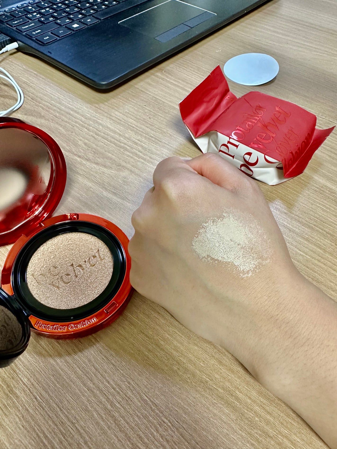 プロテーラービーベルベットカバークッション/espoir/クッションファンデーションを使ったクチコミ(3枚目)