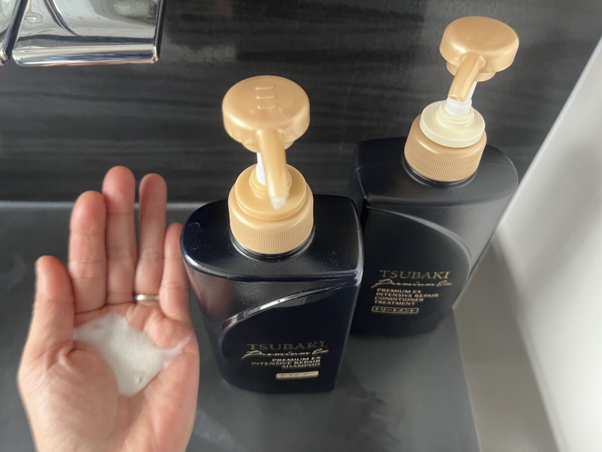 プレミアムＥＸ インテンシブリペア ＜シャンプー＞／コンディショナー＜ヘアトリートメント＞ /TSUBAKI/市販シャンプーを使ったクチコミ（2枚目）