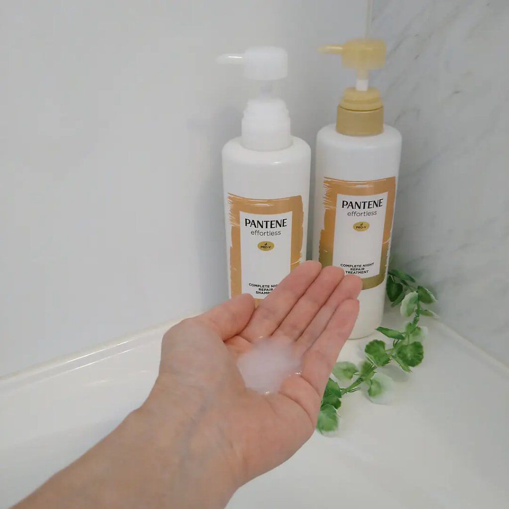 パンテーン エフォートレス コンプリートナイト リペアー シャンプー／トリートメント/パンテーン/市販シャンプーを使ったクチコミ（2枚目）