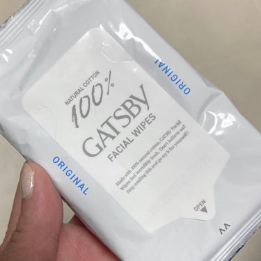 ギャツビー フェイシャルペーパーのクチコミ「ギャツビー
ギャッツビー　100% FAGCIAL WIPES
サッパリ冷感

サラサラな顔！.....」（2枚目）