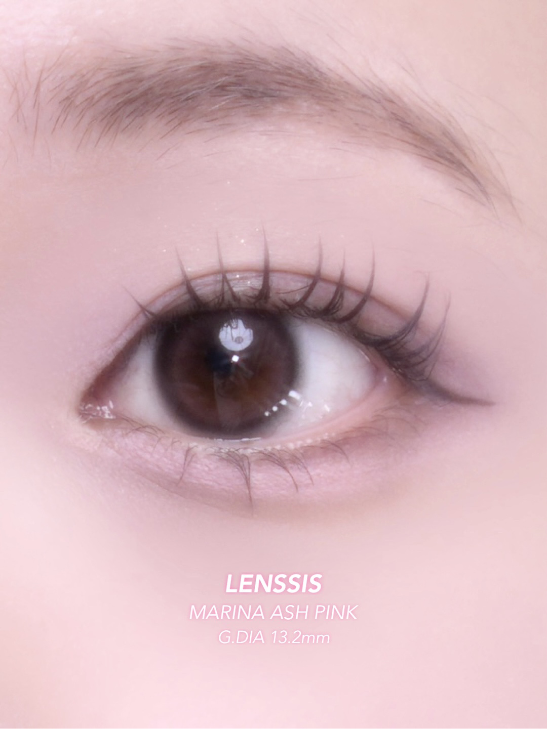 マリナシリーズ	 マリナアッシュピンク/LENSSIS/カラーコンタクトレンズを使ったクチコミ（3枚目）