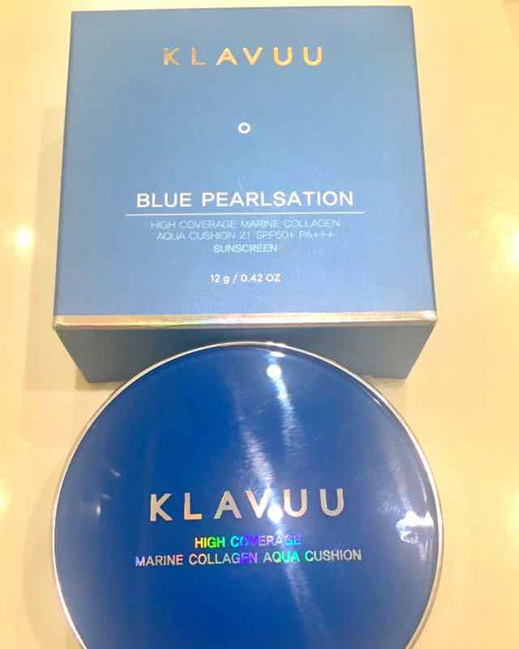 ブルーパールマリンコラーゲンアクアクッション/KLAVUU/クッションファンデーションを使ったクチコミ（1枚目）