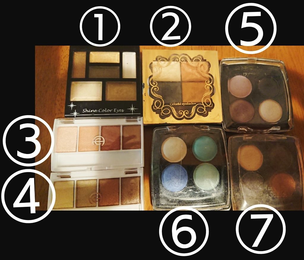 カラフルアイシャドウ/DAISO/アイシャドウパレットを使ったクチコミ(2枚目)