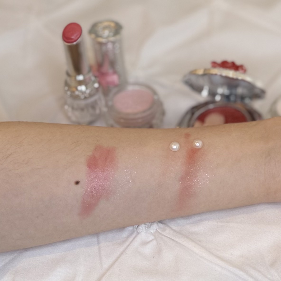 ジルスチュアート　リップブロッサム グロウ 108 poet sweet pea(限定色)/JILL STUART/口紅を使ったクチコミ（3枚目）